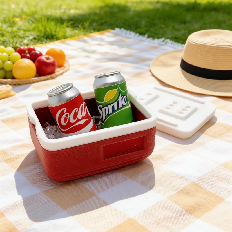 Kitchen Appliances To Gift - Dollhouse Mini Portable Refrigerator Set Ice