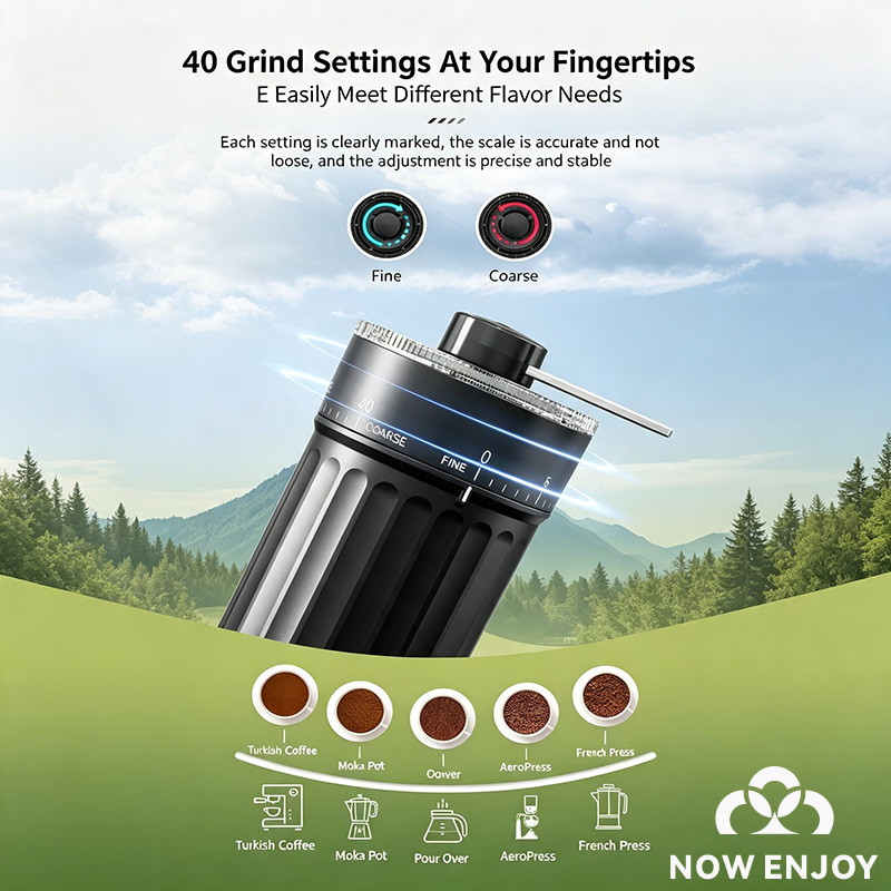 NOW ENJOY Manual Coffee Grinde - Coffee Grinder Burr 评论和价格