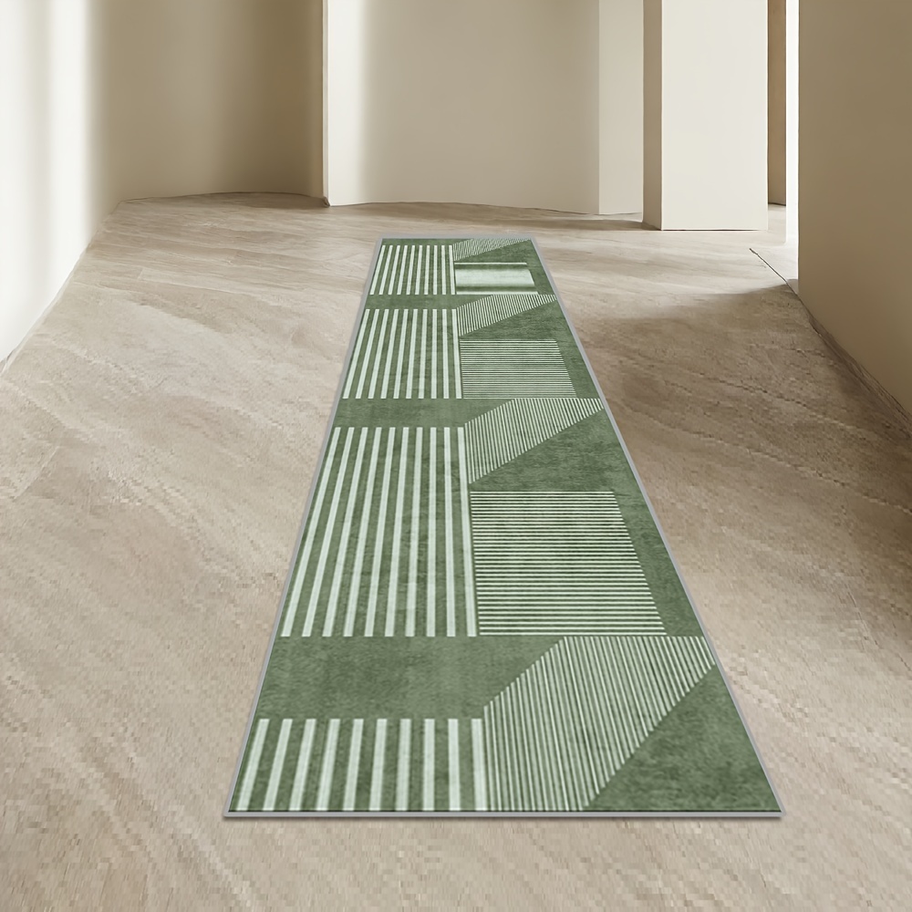 VIKAMA Striped Green Carpet Ki - Kitchen Appliances Green 评论和价格