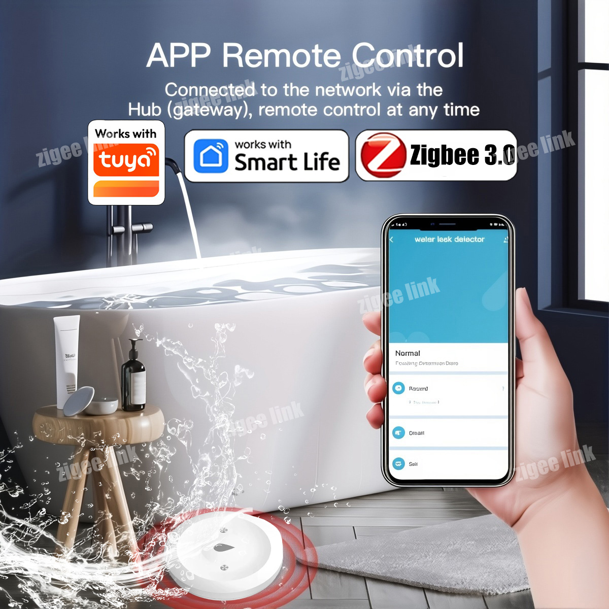 Smart Water Leak Sensor For Tu - Kitchen Appliances Video 评论和价格