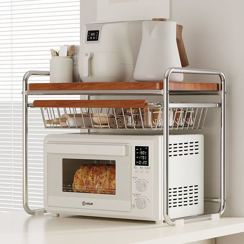 Mid-Century Microwave Stand Pu - Kitchen Appliances Essentials 评论和价格