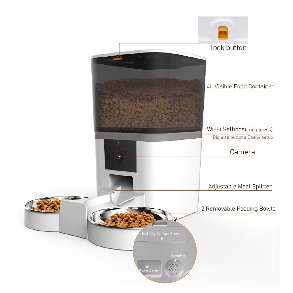 4L Automatic Cat Feeder Smart  - Kitchen Appliances Video 评论和价格