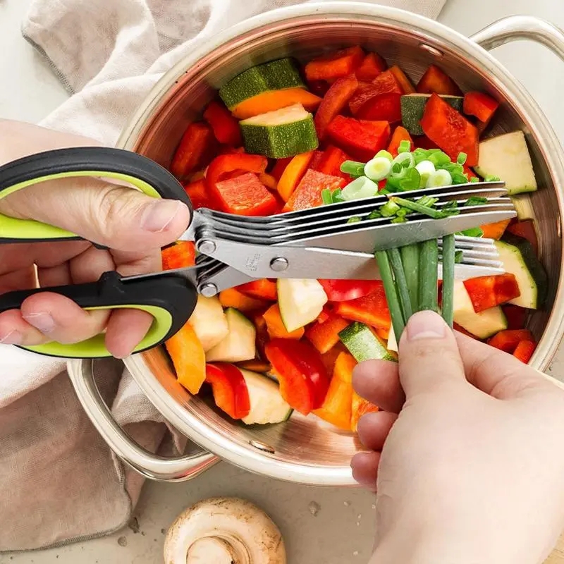 Multi-Layer Scissor Stainless  - Kitchen Appliances Green 评论和价格
